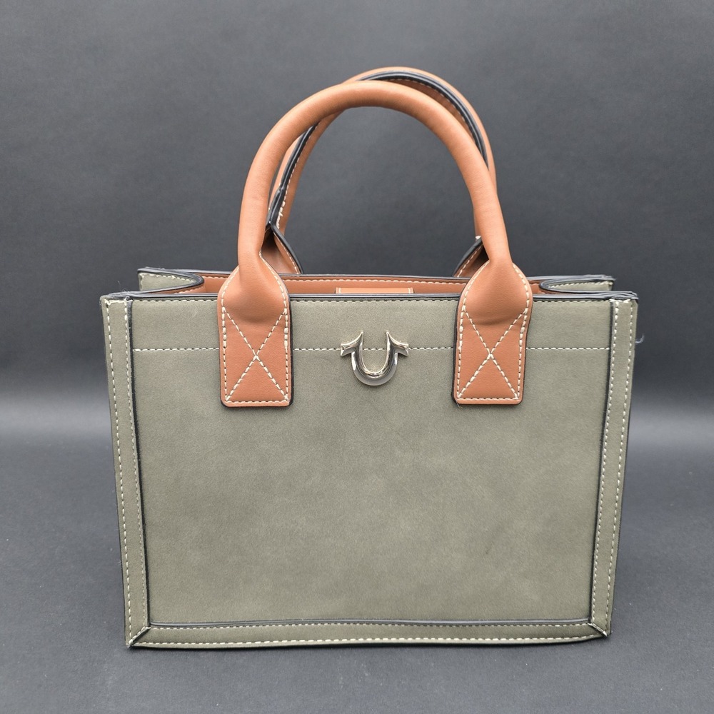 True Religon Purse Tote Bag Faux Suede Medium Travel Purse Handbag NO STRAP